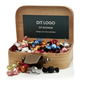 Gavekuffert stor m/luksus chokoladekuglemix 1500g