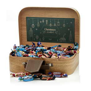 Gavekuffert stor m/miniaturemix 1300g - Christmas Wonderland