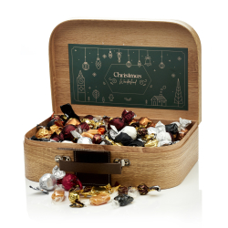 Gavekuffert stor m/hyggemix 1150g - Christmas Wonderland