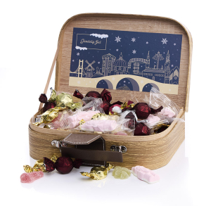 Gavekuffert stor m/julemix 1000g - Gl�delig Jul