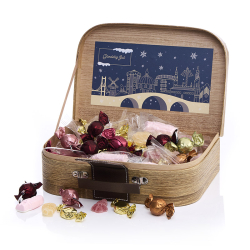 Gavekuffert mellem m/julemix 680g -  Gl&aelig;delig Jul