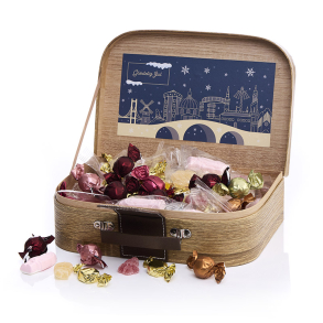 Gavekuffert mellem m/julemix 680g -  Gl&aelig;delig Jul