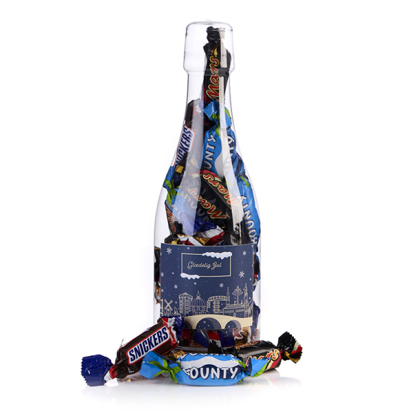  Plastikflaske mini m/miniaturemix 165g - Gl�delig Jul