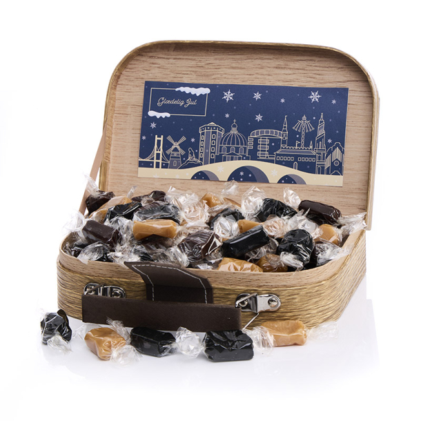 Gavekuffert mini m/karamelmix 355g - Gl�delig Jul