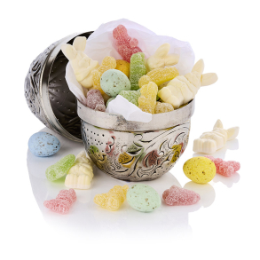 S�lv�g Stor m/nougat fugle�g, p�skevingummi og skumharer, 290g