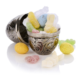 S�lv�g Lille m/nougat fugle�g, p�skevingummi og skumharer, 134g