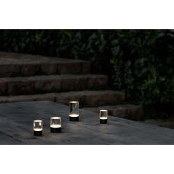 4 stk. Uyuni Glow rods Lamper, opladebase &amp; fjernbetjening