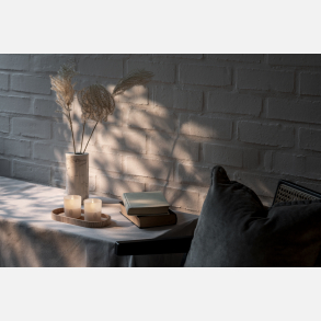 2 Uyuni glaslys, EKTA træbakke, batterier & fjernbetjening