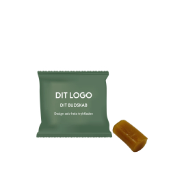 Flowpack 70x70 m. s&oslash;d lakrids/karamelpropper ca. 10g 