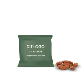 Flowpack Foliepose 70x70mm med &oslash;kologiske saltmandler 8g Regenerative Organic Certified (ROC)