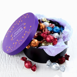 Hatte&aelig;ske S - lilla m/luksus chokoladekuglemix 800g