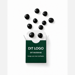 LOGO Pastil&aelig;ske, lakridspastil chewies 20g SORT