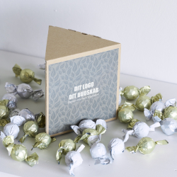 Trekantet &aelig;ske, natur - Luksus chokoladekuglemix 550g