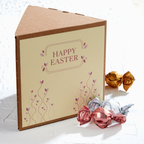 Trekantet &aelig;ske, natur m/luksus chokoladekuglemix 550g