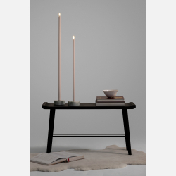 2 stk. H&oslash;je Uyuni stagelys, marmorstager, fjernbetjening &amp; batterier